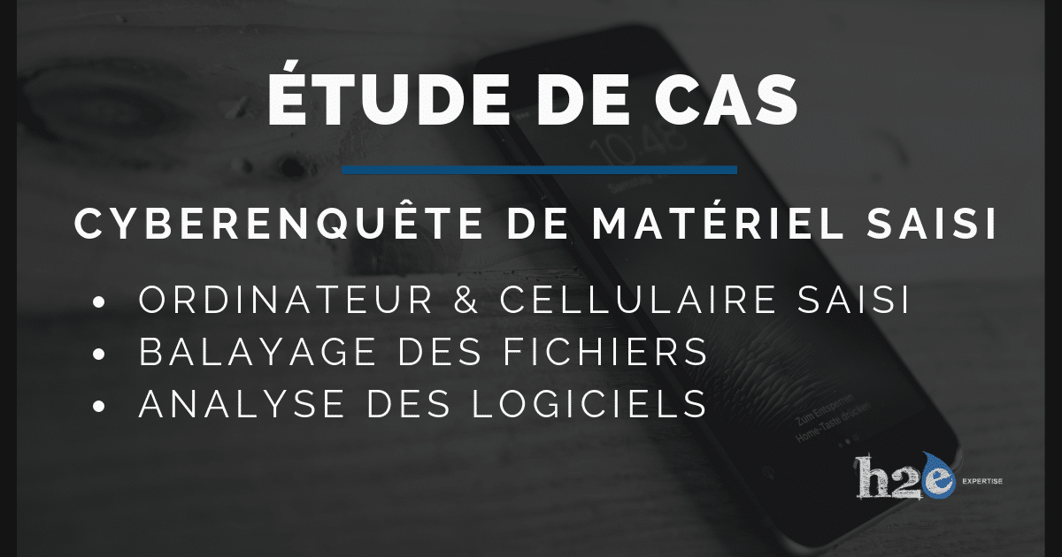 Cyberenquête par la défense sur du matériel saisi